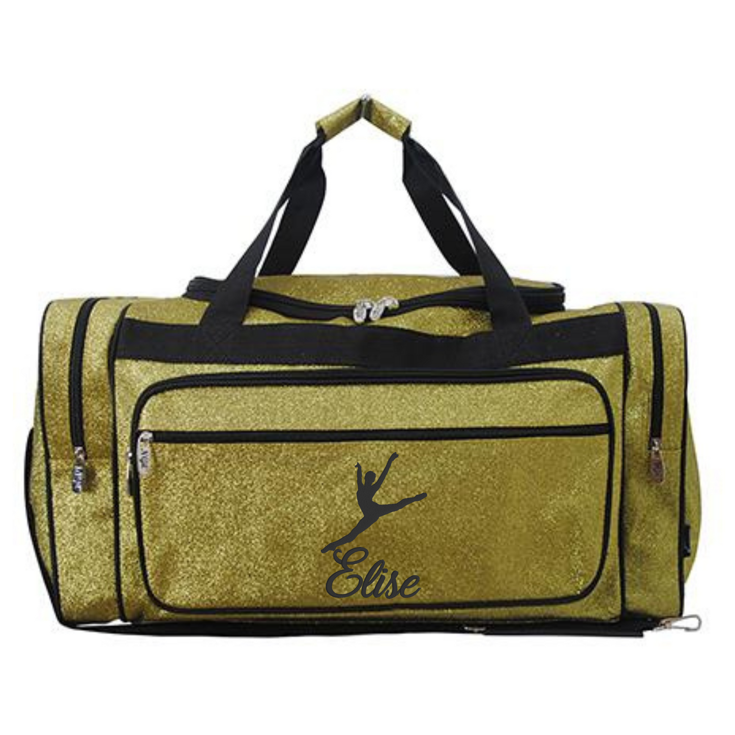 Personalized Glitter Duffle – Dynamic Dancer & Cheer Travel Bag