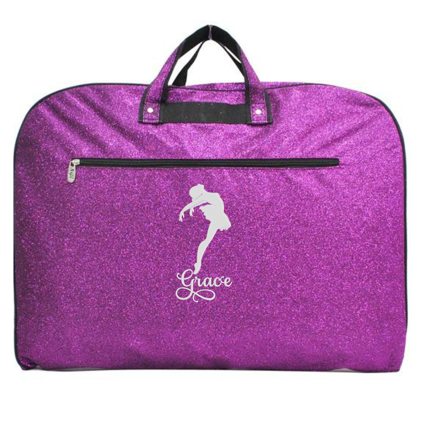 Personalized Glitter Ballet Bag – Custom Embroidered Dancer & Travel