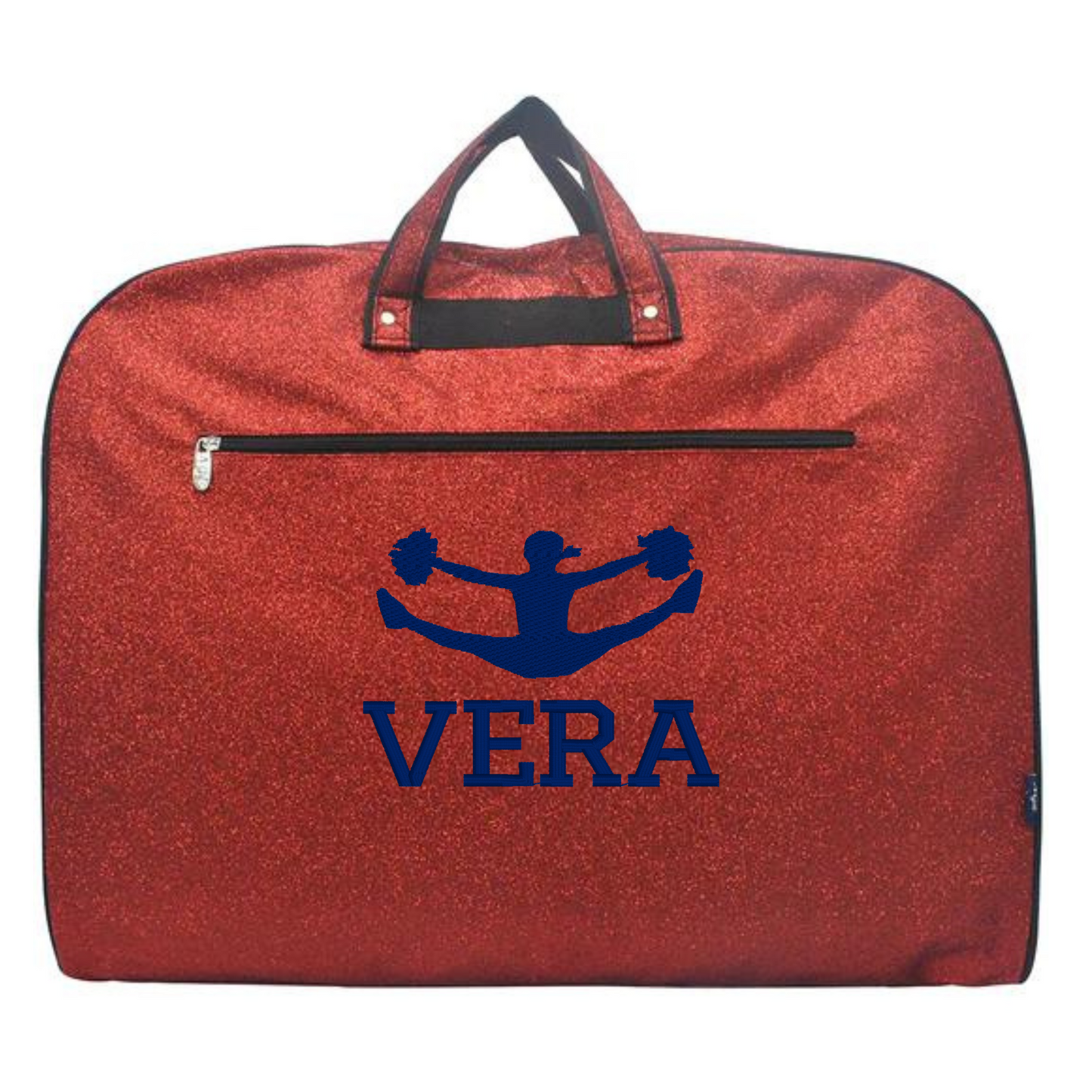 Personalized Glitter Garment Bag – Toe Touch & Name Embroidery