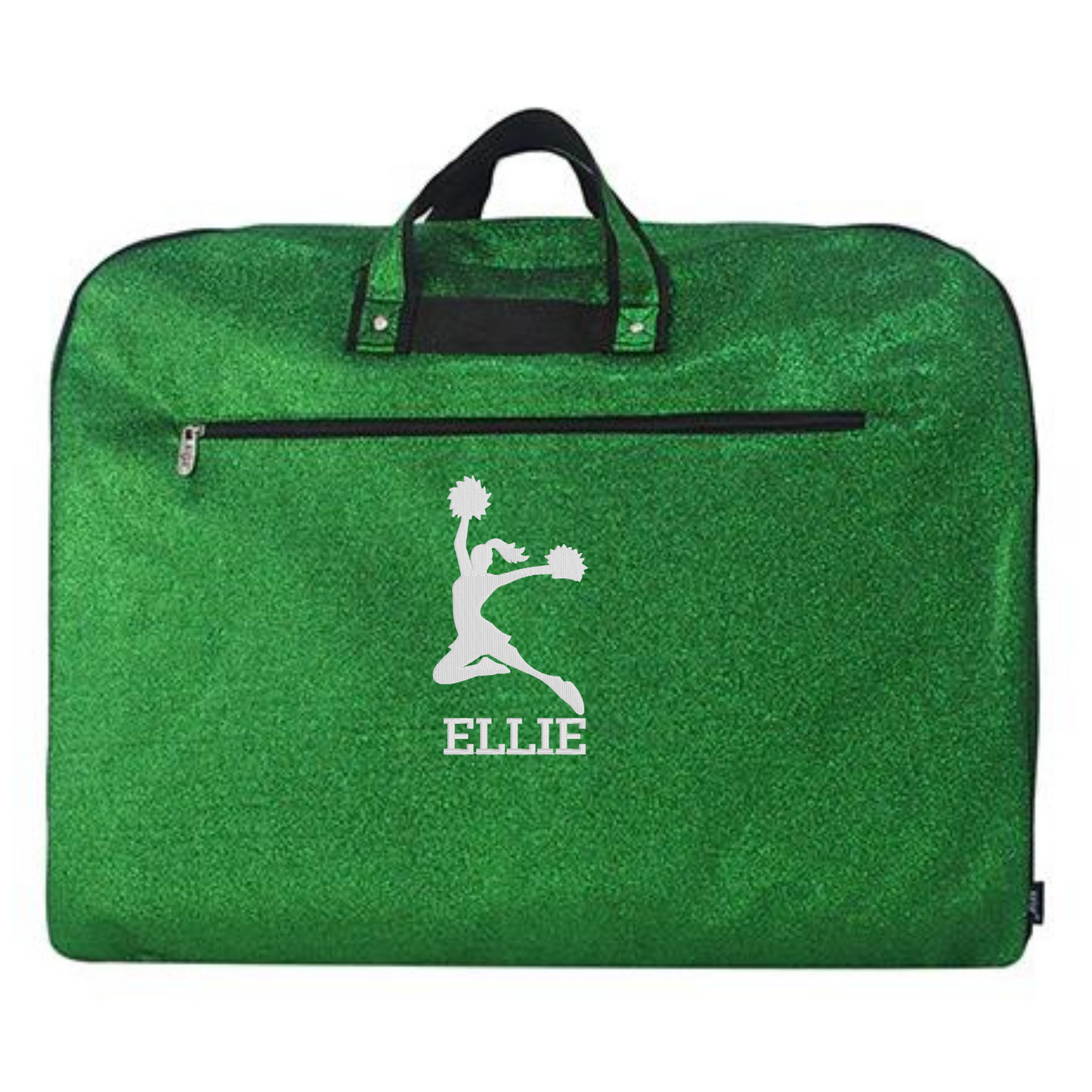 Personalized Glitter Cheer Garment Bag – Custom Embroidered Travel