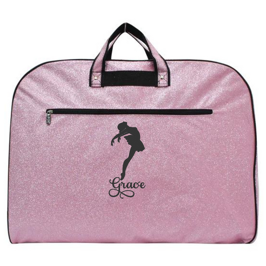 Personalized Glitter Ballet Bag – Custom Embroidered Dancer & Travel