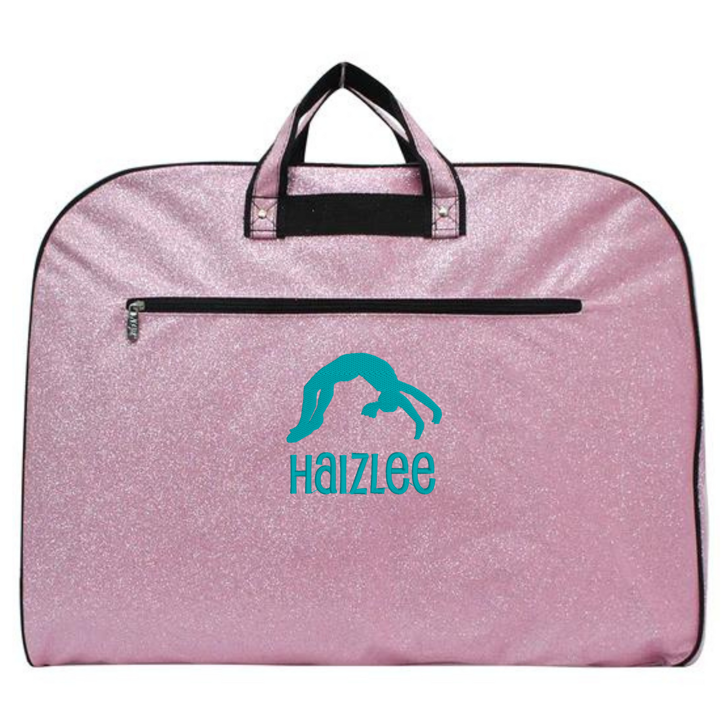 Personalized Glitter Gymnast & Dance Garment Bag – Custom Embroidered Sport Travel