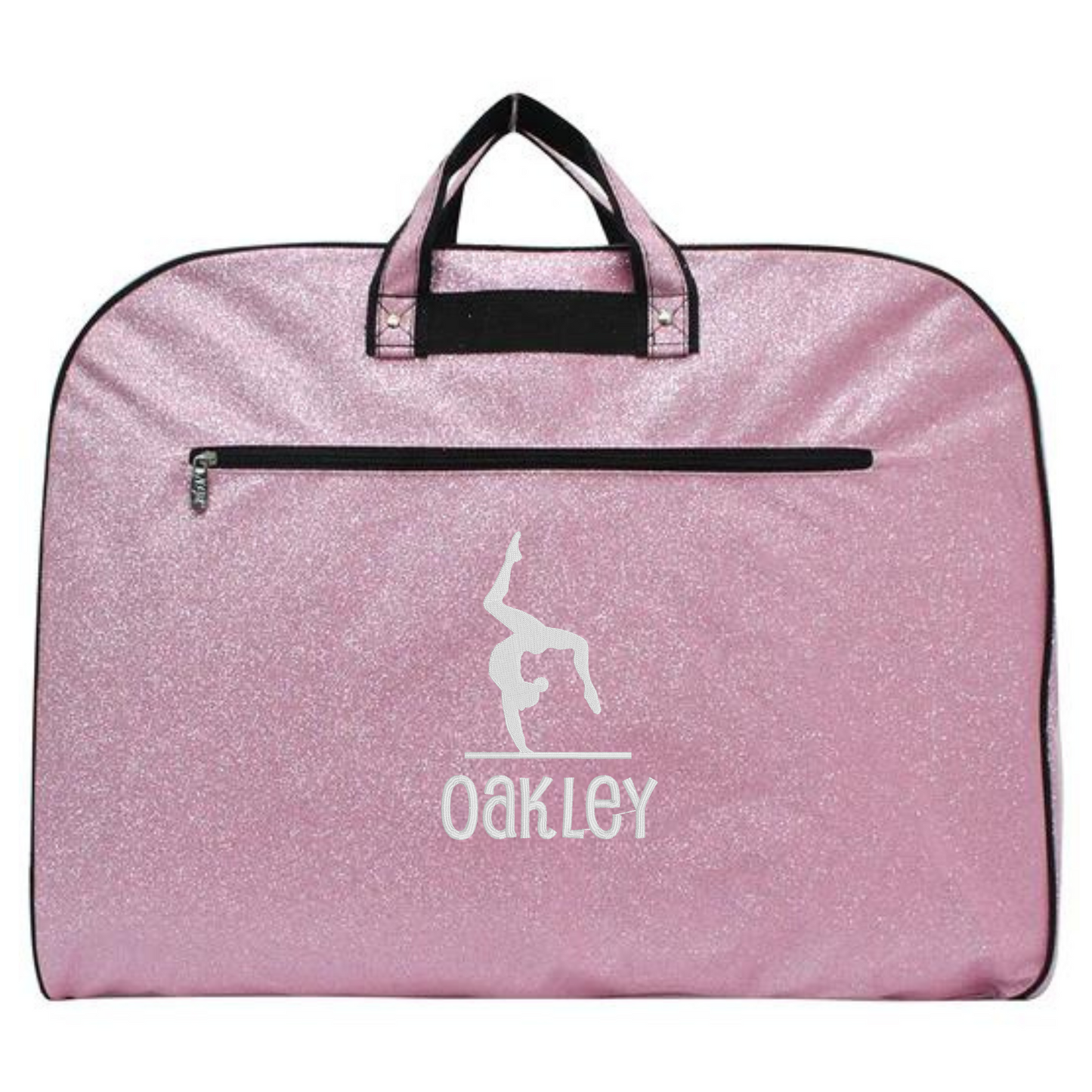 Personalized Glitter Garment Bag – Handstand Embroidery & Name