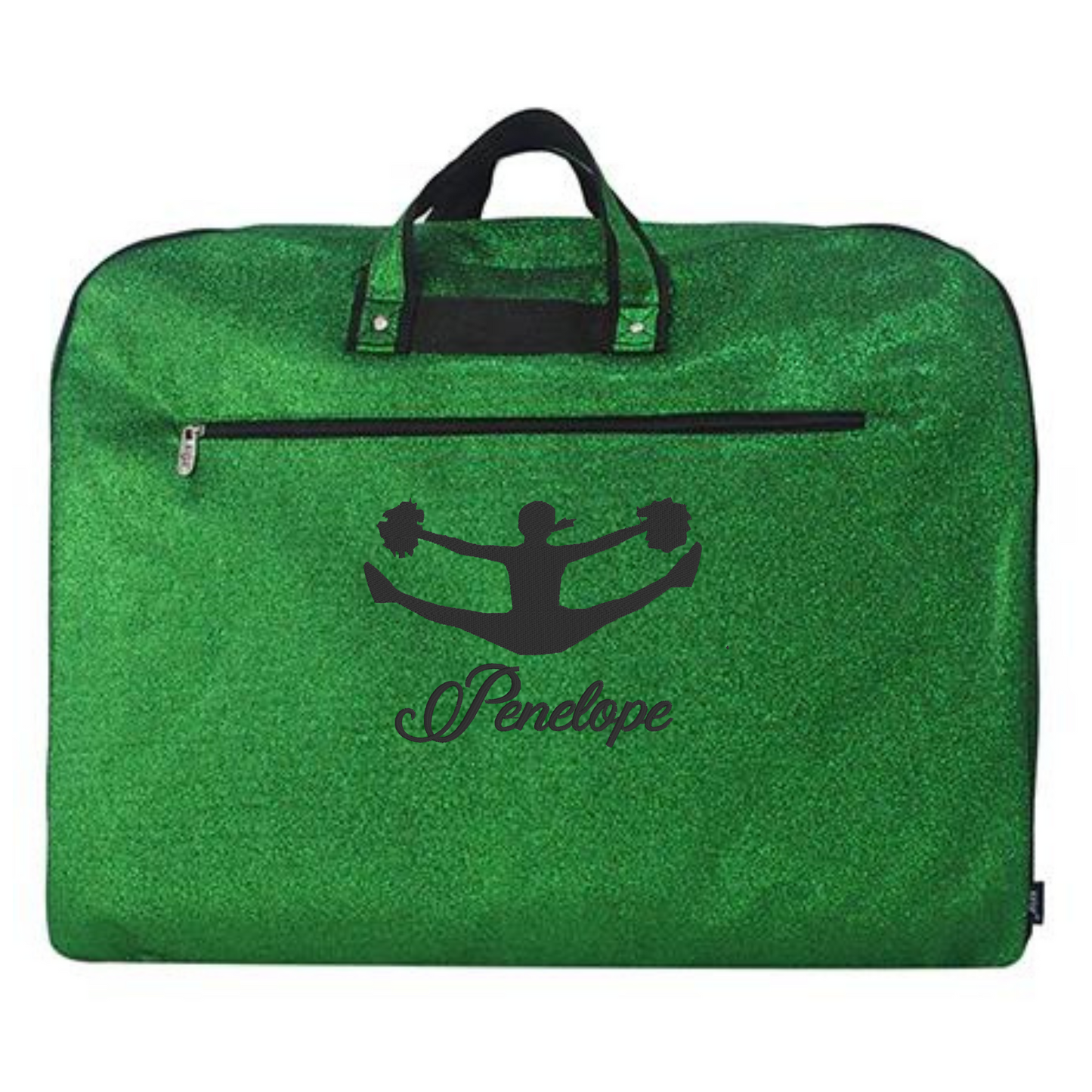 Personalized Glitter Garment Bag – Toe Touch & Name Embroidery