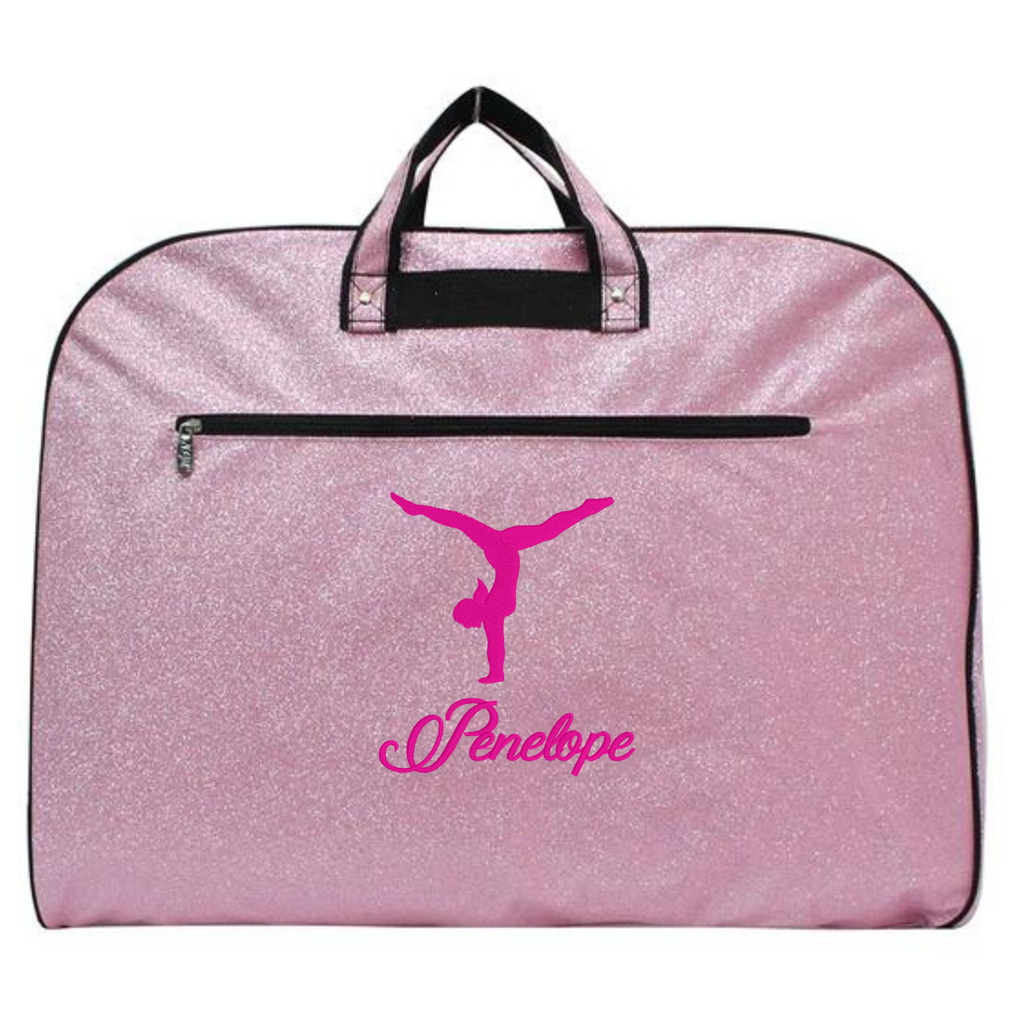 Personalized Glitter Gymnast Bag – Handstand & Name Embroidery