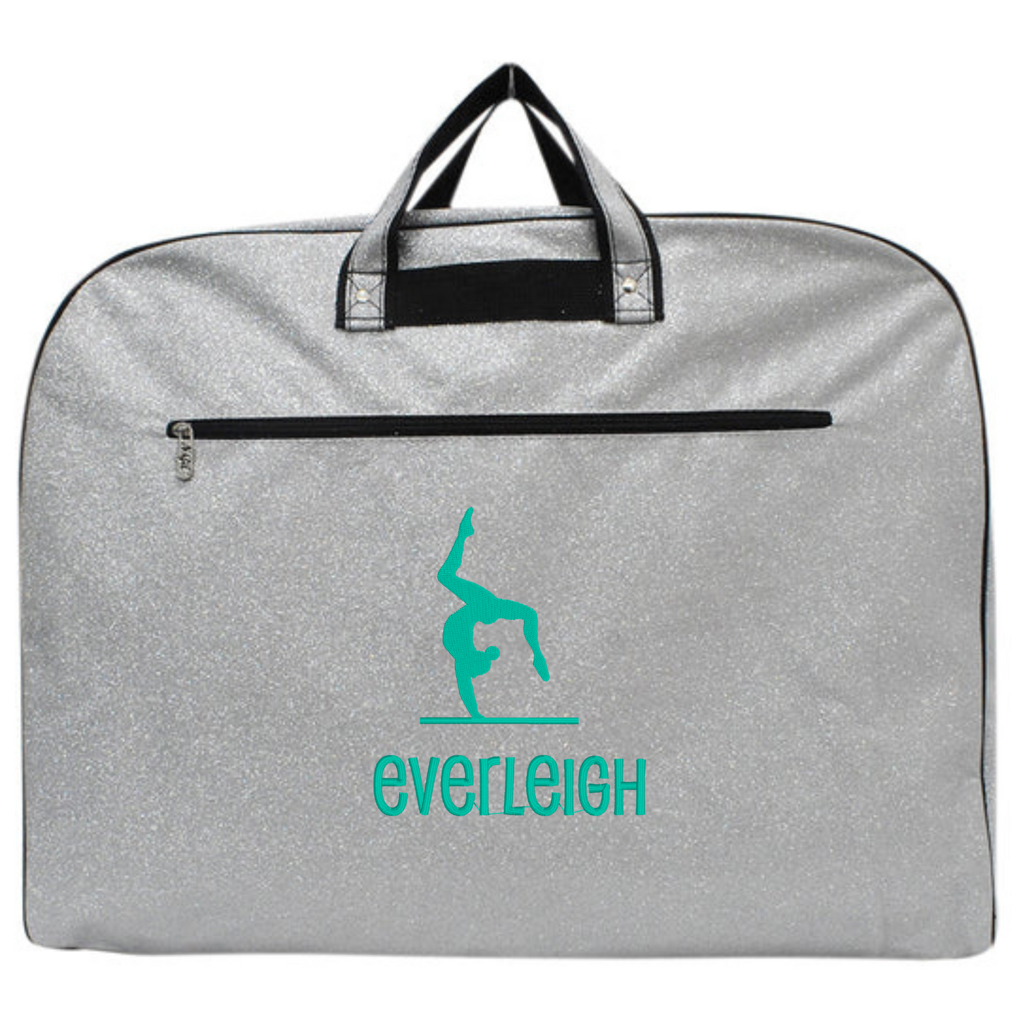 Personalized Glitter Garment Bag – Handstand Embroidery & Name