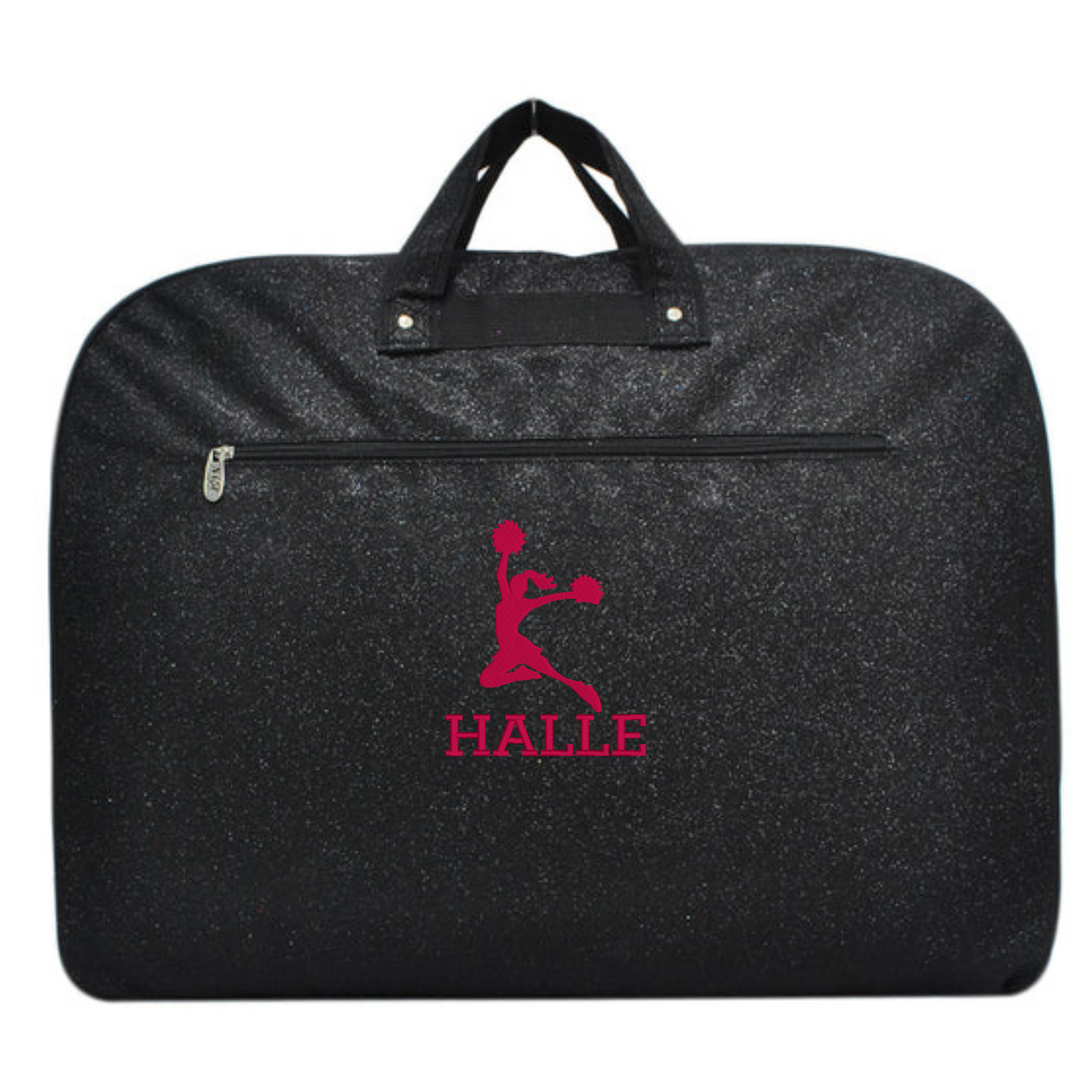 Personalized Glitter Cheer Garment Bag – Custom Embroidered Travel