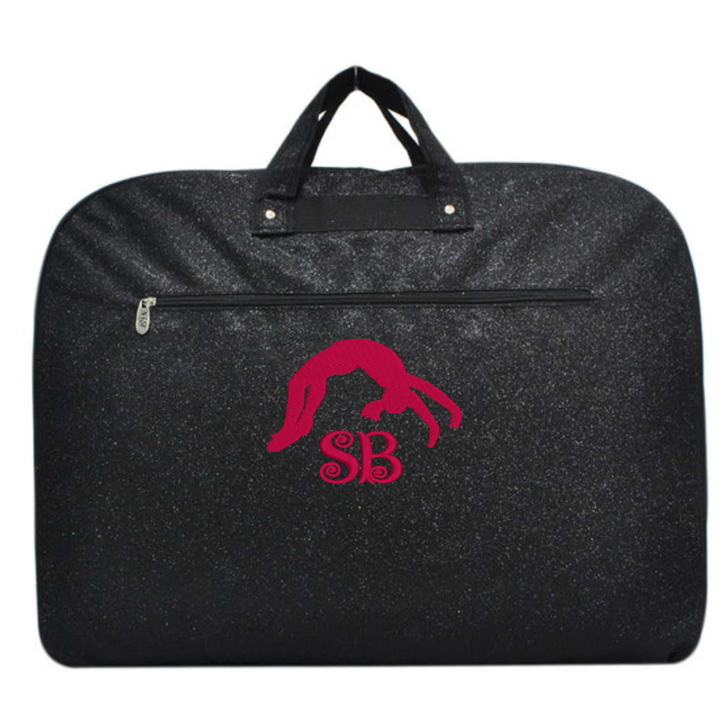 Personalized Glitter Gymnast & Dance Garment Bag – Custom Embroidered Sport Travel