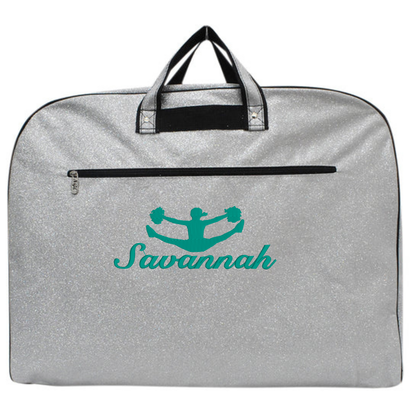 Personalized Glitter Garment Bag – Toe Touch & Name Embroidery