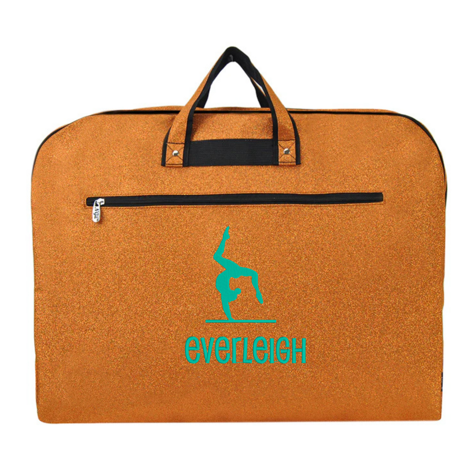 Personalized Glitter Garment Bag – Handstand Embroidery & Name