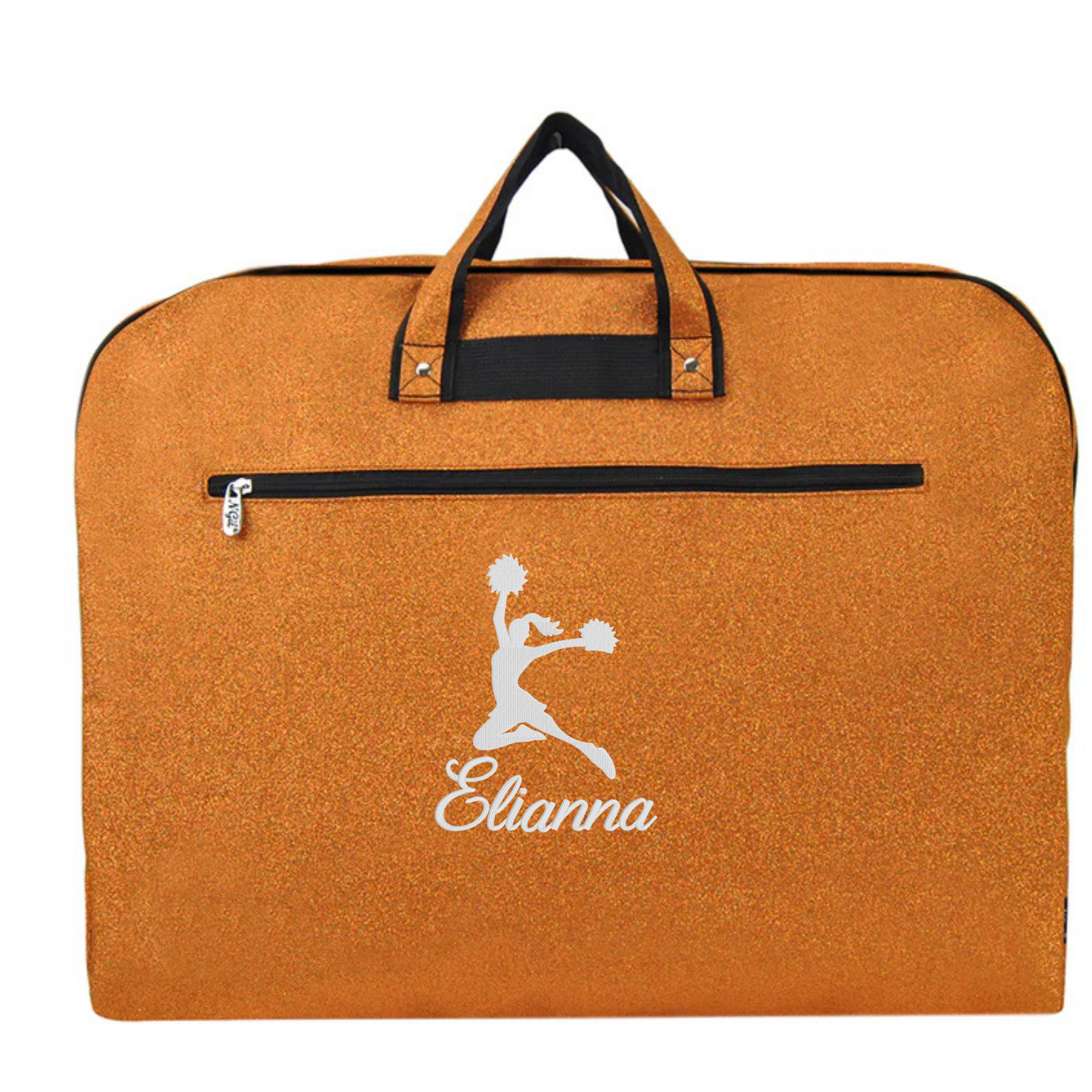 Personalized Glitter Cheer Garment Bag – Custom Embroidered Travel