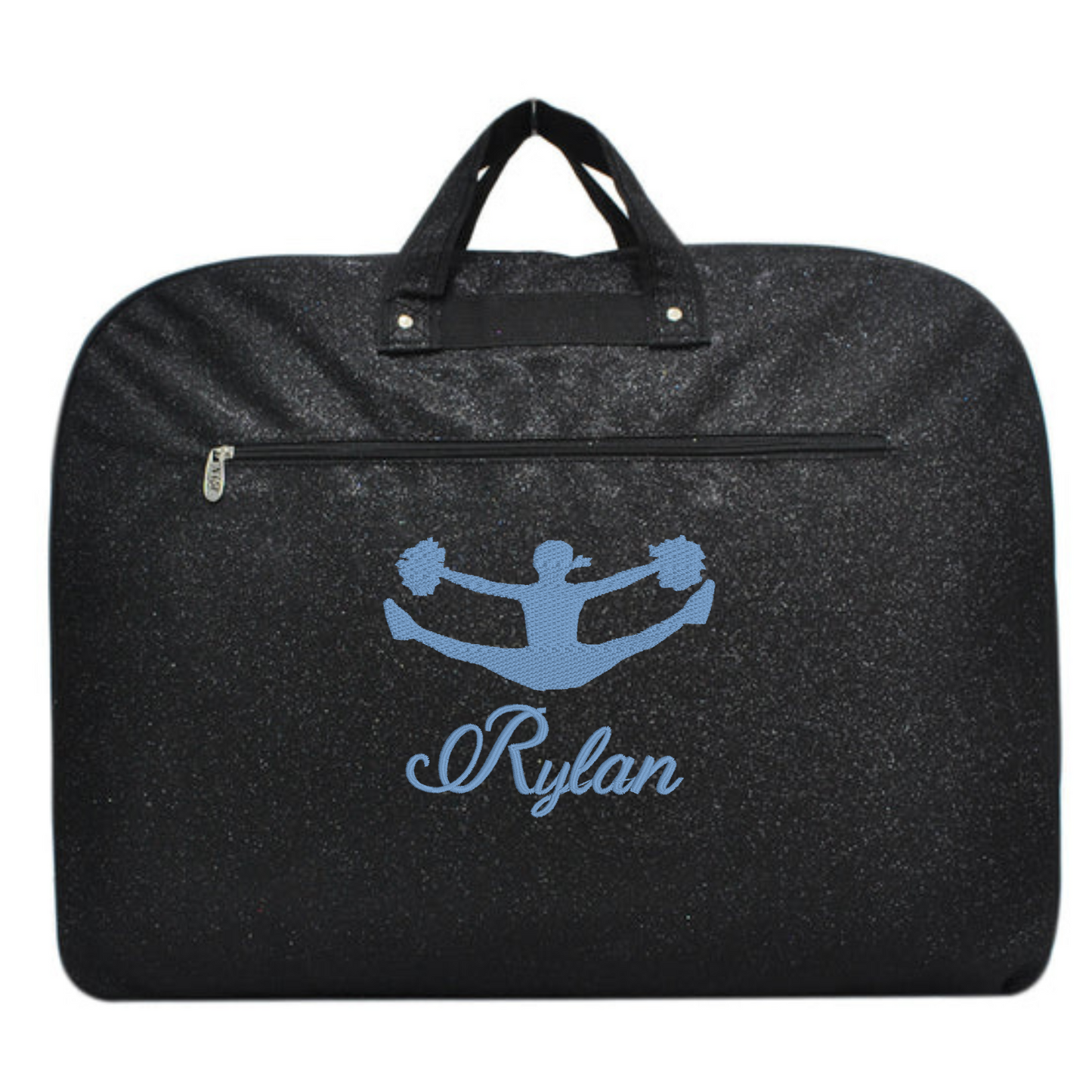 Personalized Glitter Garment Bag – Toe Touch & Name Embroidery