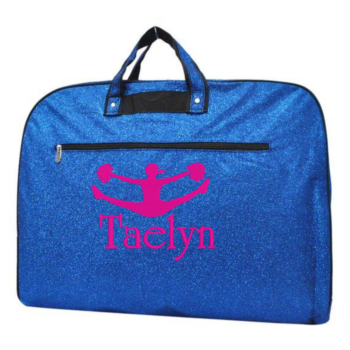 Personalized Glitter Garment Bag – Toe Touch & Name Embroidery