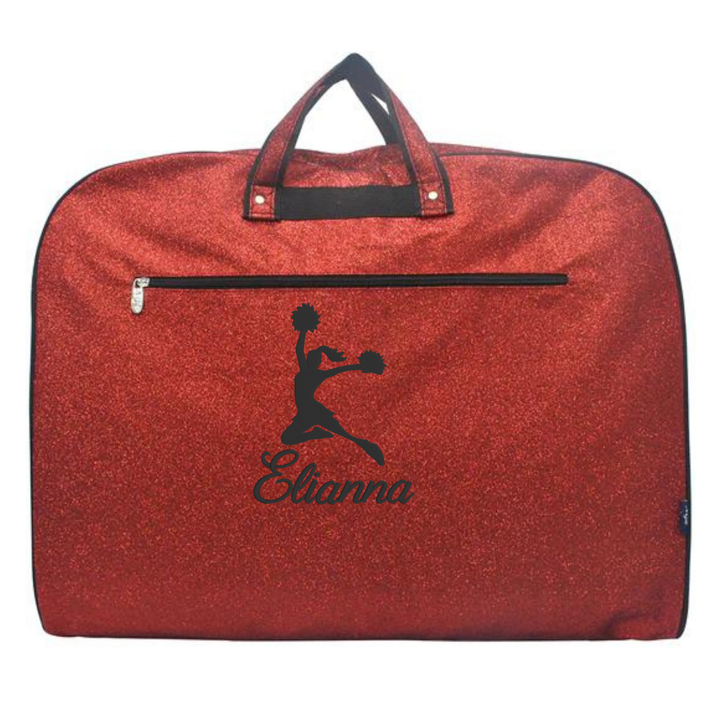 Personalized Glitter Cheer Garment Bag – Custom Embroidered Travel