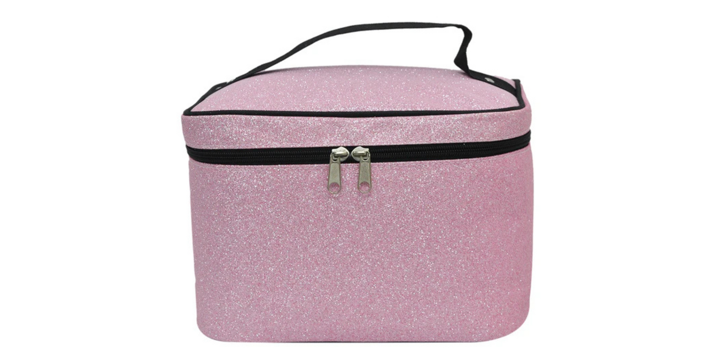 Black Glitter Makeup Bag, Stylish and Sparkly Storage Solution