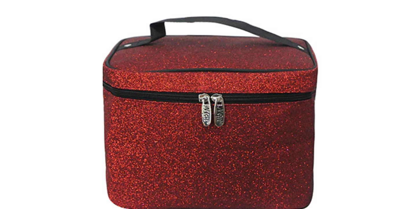 Black Glitter Makeup Bag, Stylish and Sparkly Storage Solution