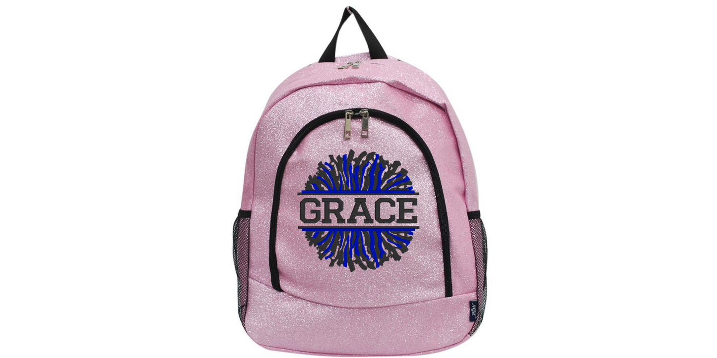 Fabulous Hot Pink Glitter Cheerleader Backpack, Sparkle with Every Cheer!