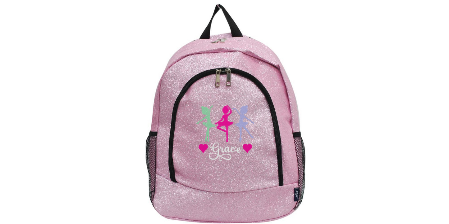 Customizable Glitter Dance Backpack – Stylish and Functional