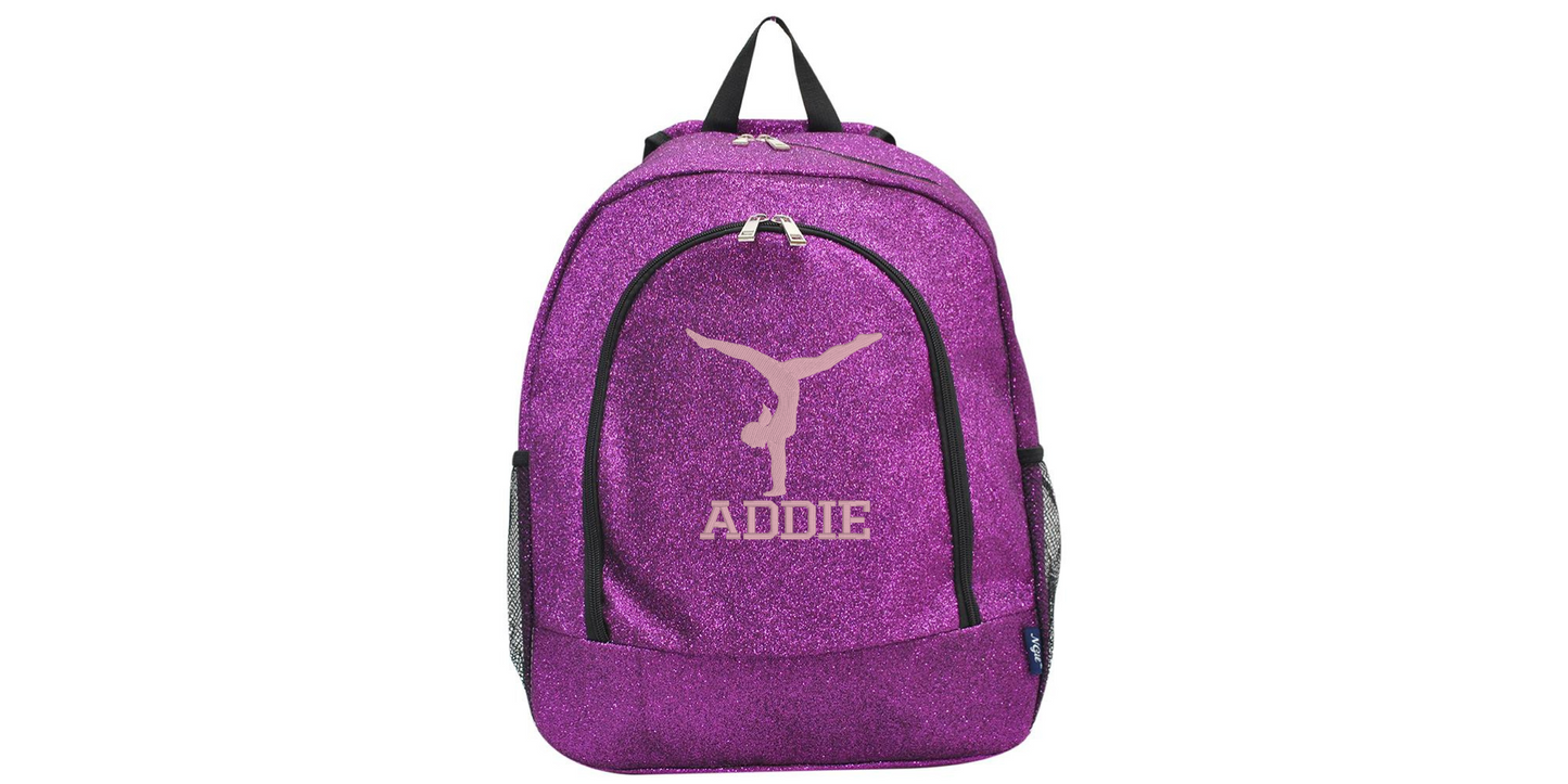 Glitter Gymnast Backpack, Shine Bright with Stylish Flair!