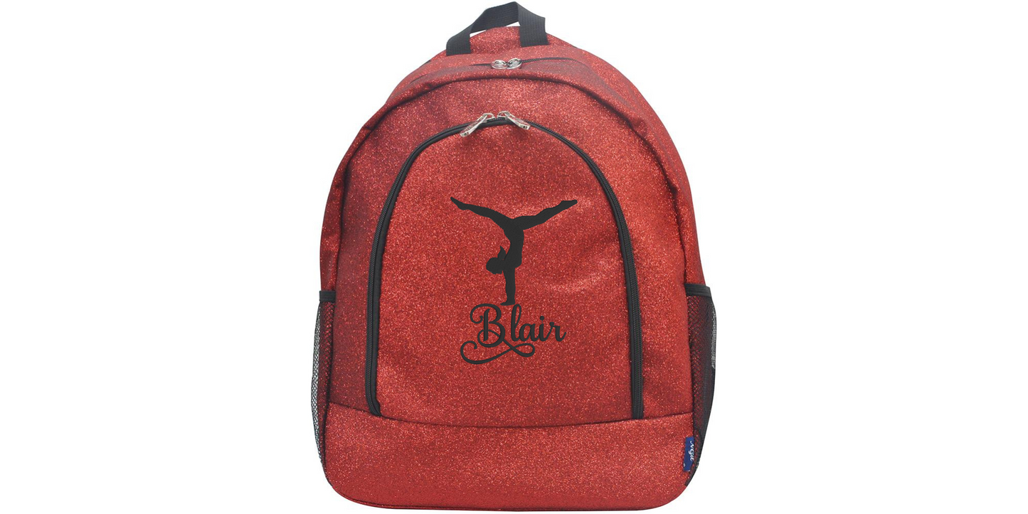 Glitter Gymnast Backpack, Shine Bright with Stylish Flair!
