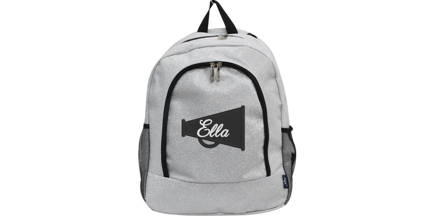 Turquoise Glitter Cheerleader Backpac, Stylish & Customizable Design