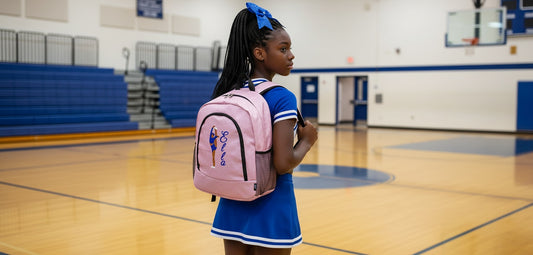 Personalized Sparkle Glitter Backpack with Handstand Design, Custom Name Included!