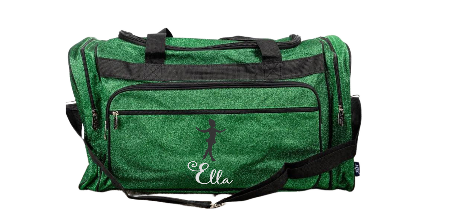 23-Inch Glitter Duffel Bag, Ideal for Dancers and Stylish Storage