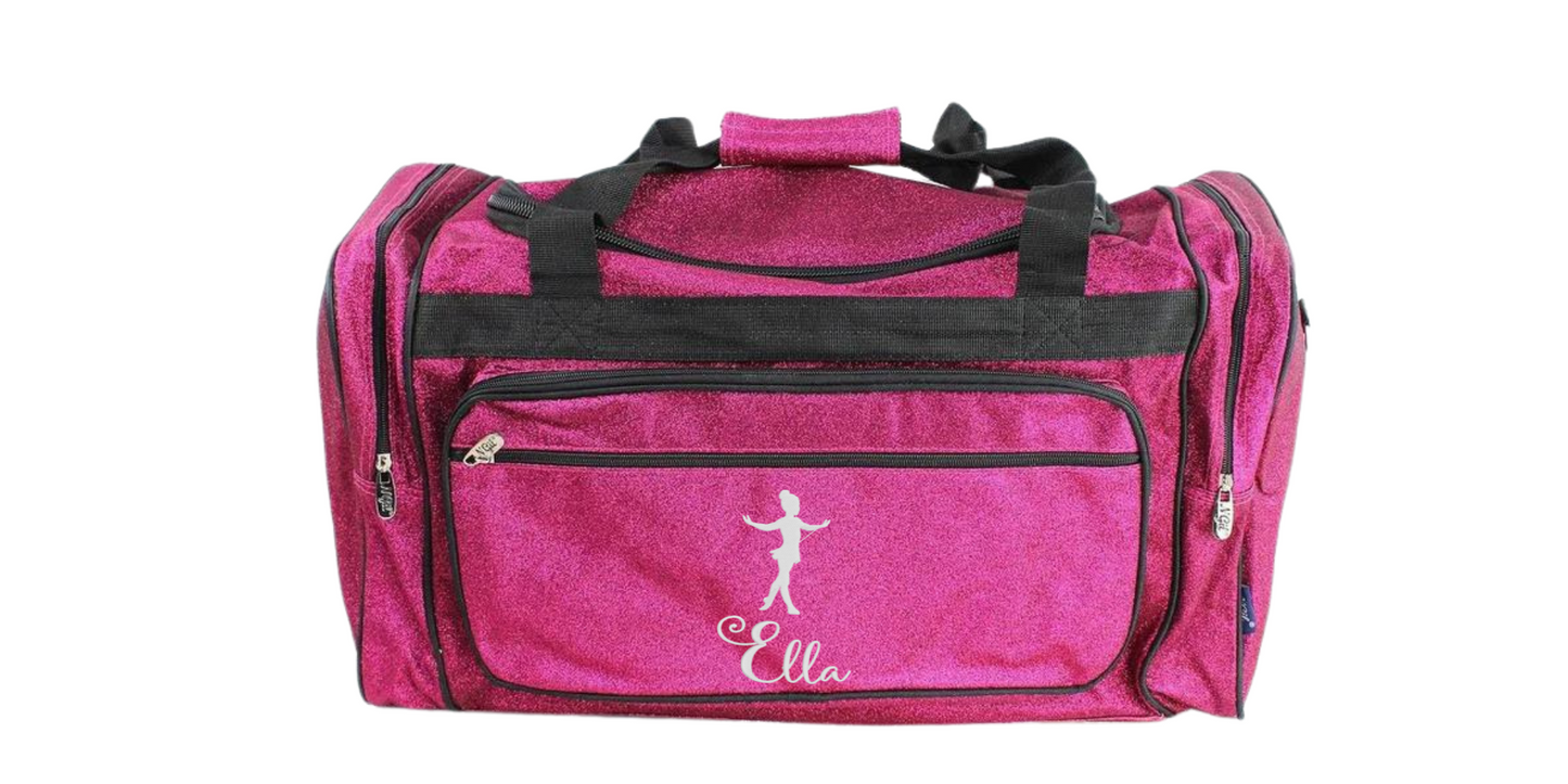 23-Inch Glitter Duffel Bag, Ideal for Dancers and Stylish Storage