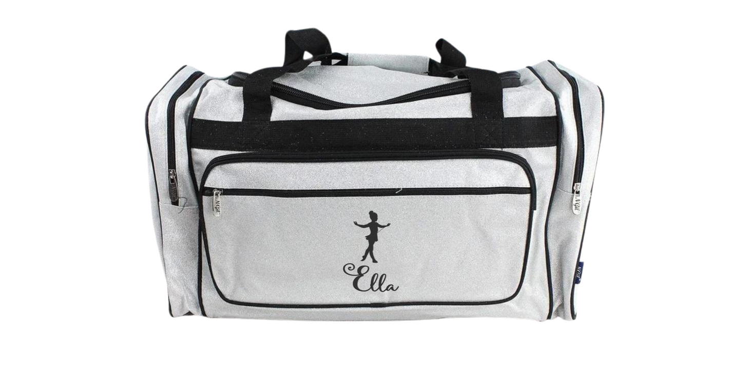 23-Inch Glitter Duffel Bag, Ideal for Dancers and Stylish Storage