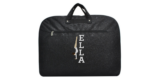 Glitter Gymnastics Uniform Bag with Handstand Embroidery, Personalized & Stylish
