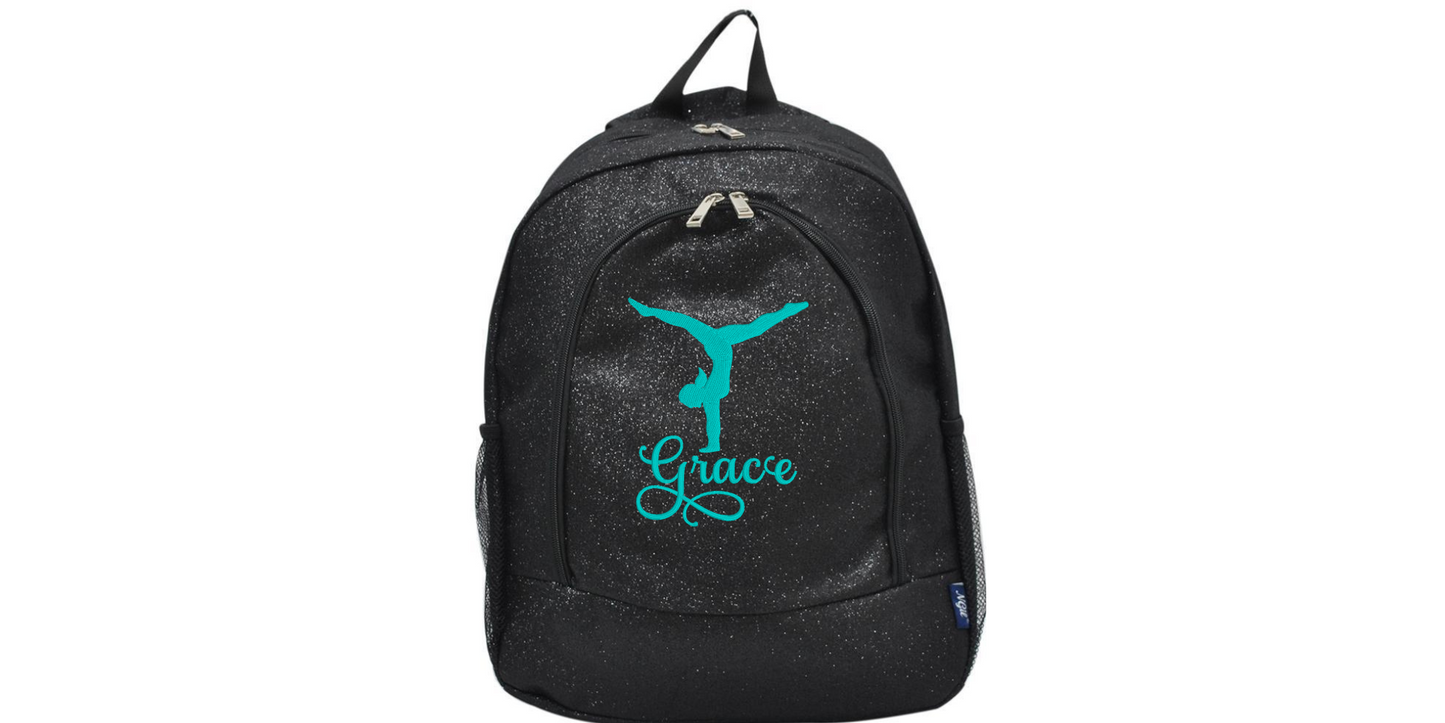 Glitter Gymnast Backpack, Shine Bright with Stylish Flair!