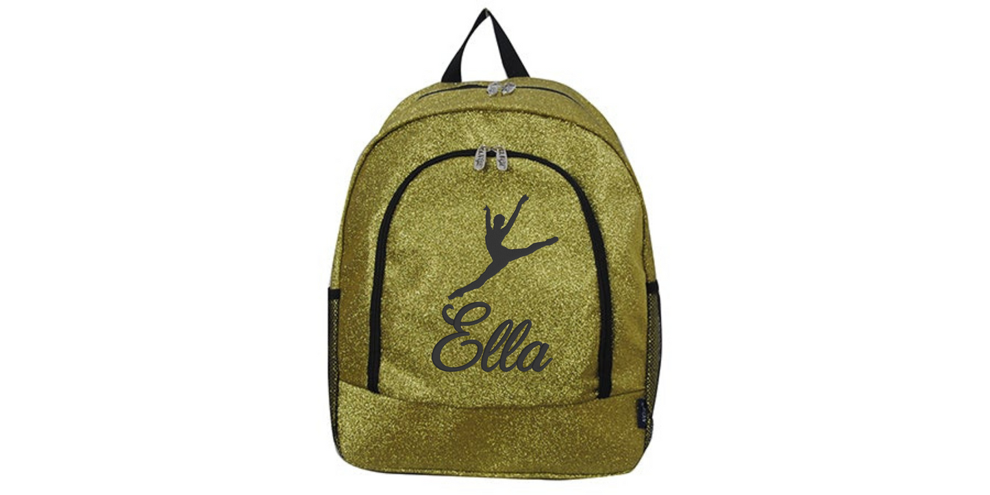 Embroidered Glitter Backpack for Dancers