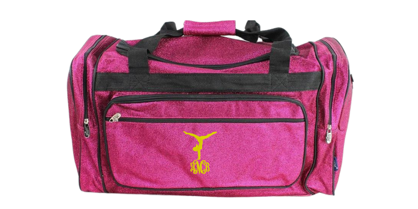 23-Inch Glitter Duffel Bag for Gymnasts, Stylish & Functional Gear