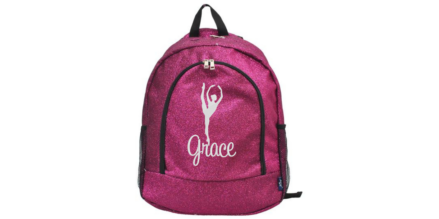 Green Glitter Dance Backpack, Sparkle with Every Step You Take!