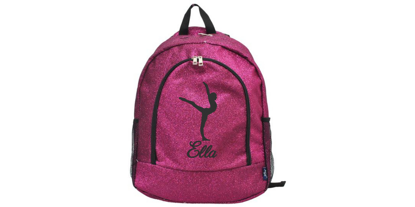 Glitter Gymnast Backpack, Shine Bright on Your Journey to Success!