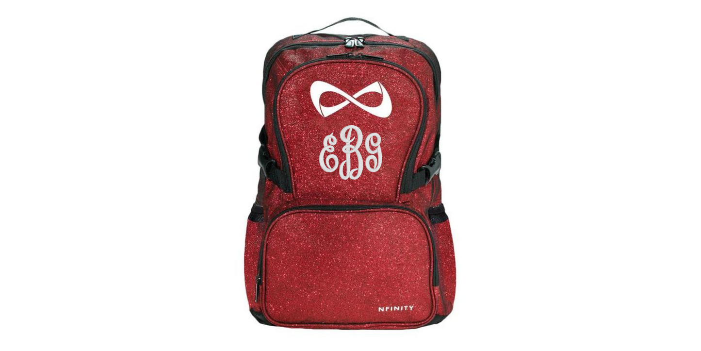 Nfinity Sparkle Glitter Backpack with Custom Name Embroidery