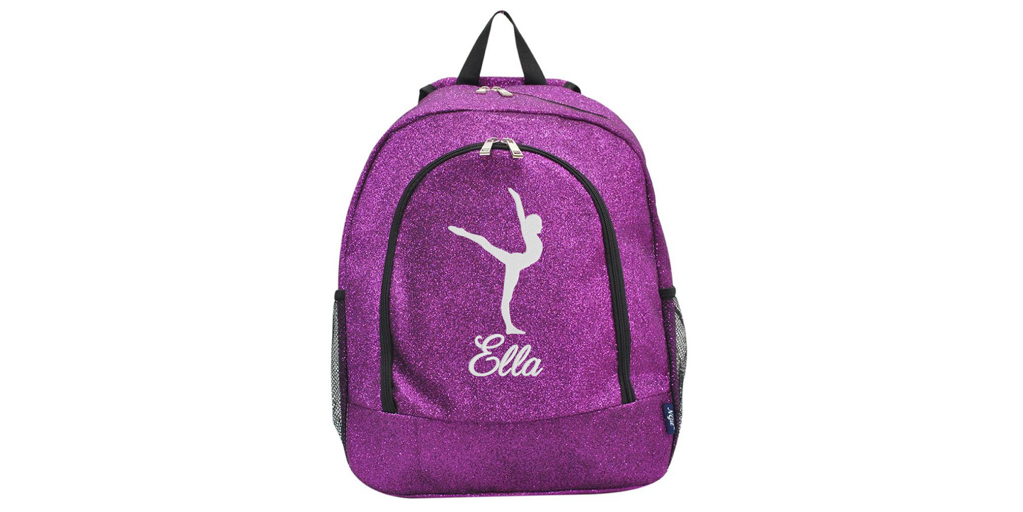 Glitter Gymnast Backpack, Shine Bright on Your Journey to Success!