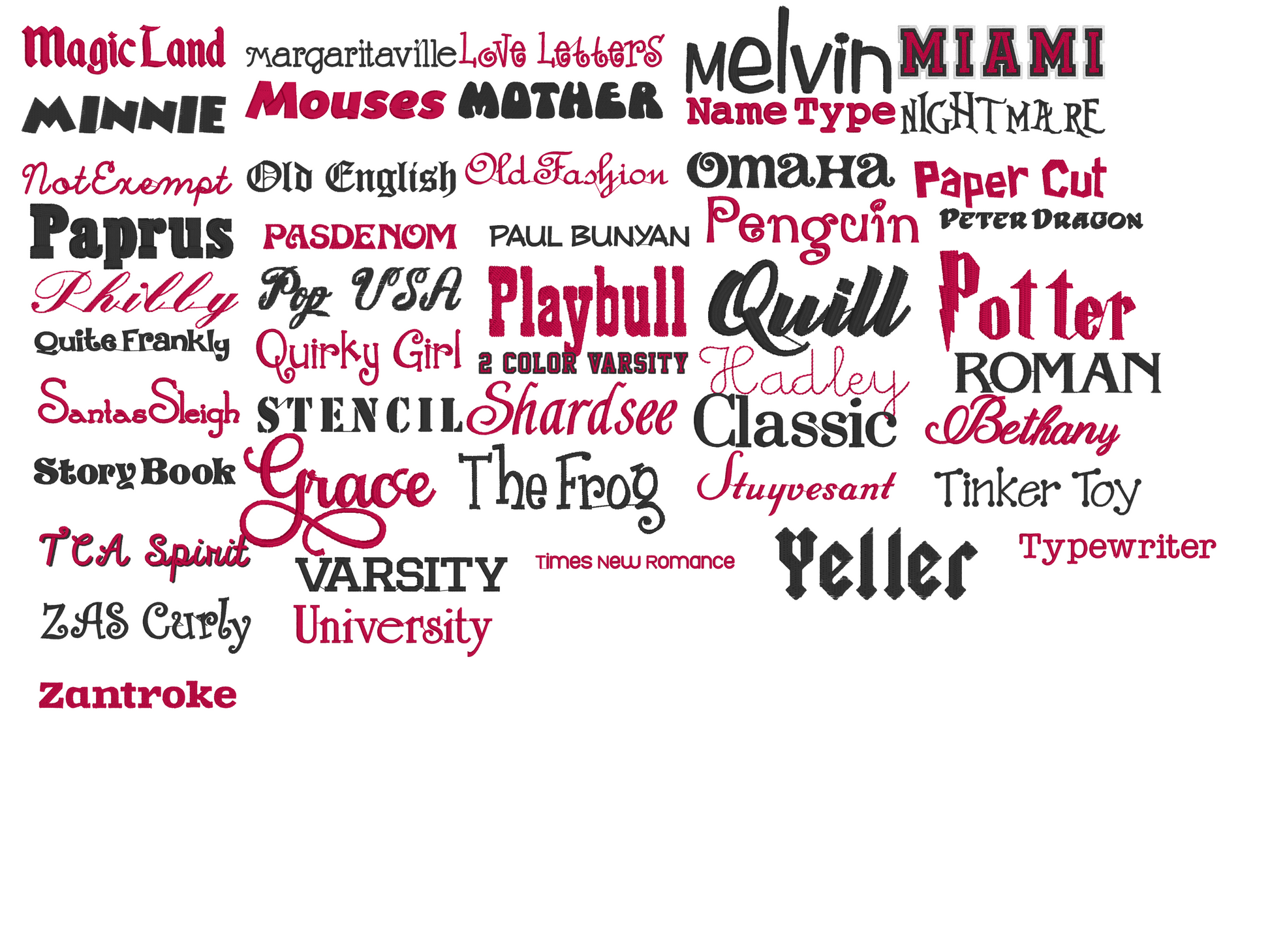 a collage of various words and phrases in different fonts and sizes, including names, words, and phrases. The words are arranged in a grid-like pattern, and the image does not contain any text that is too long or repetitive.