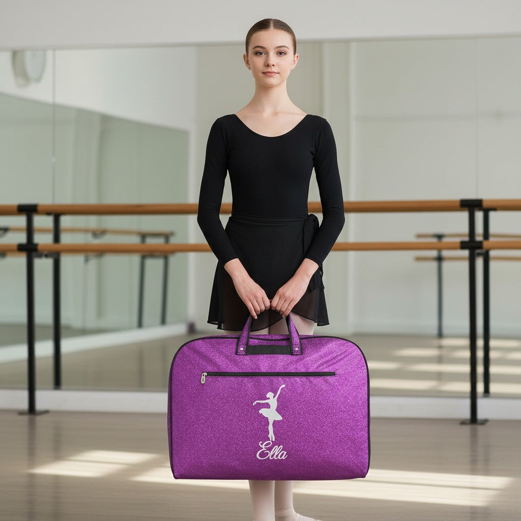 Personalized Glitter Garment Bag – Dancer & Cheerleader Style