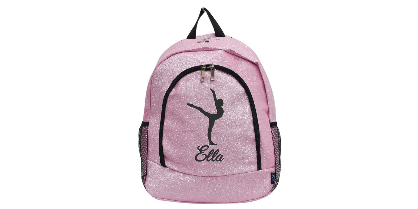Glitter Gymnast Backpack, Shine Bright on Your Journey to Success!