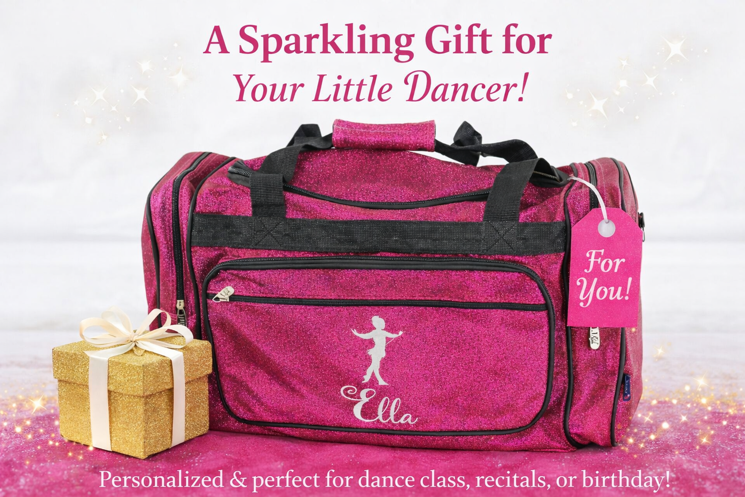 Glitter Duffle Bags for Girls | Cheer, Dance & Gymnastics Travel Bags