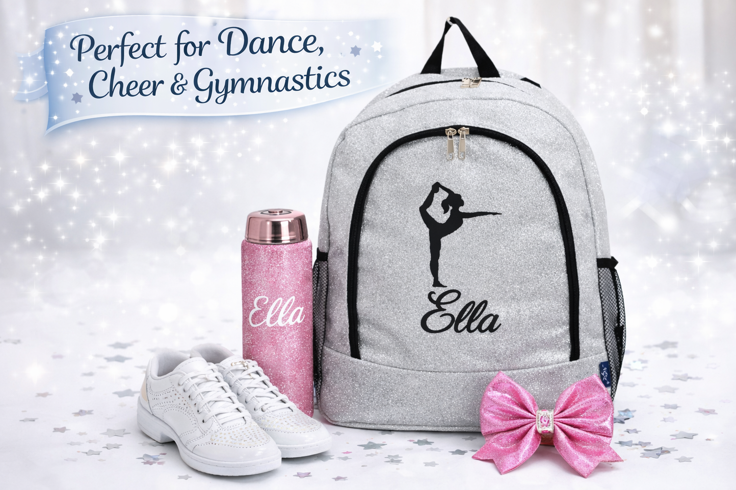 Glitter Cheer & Dance Backpacks | Personalized Bags for Girls