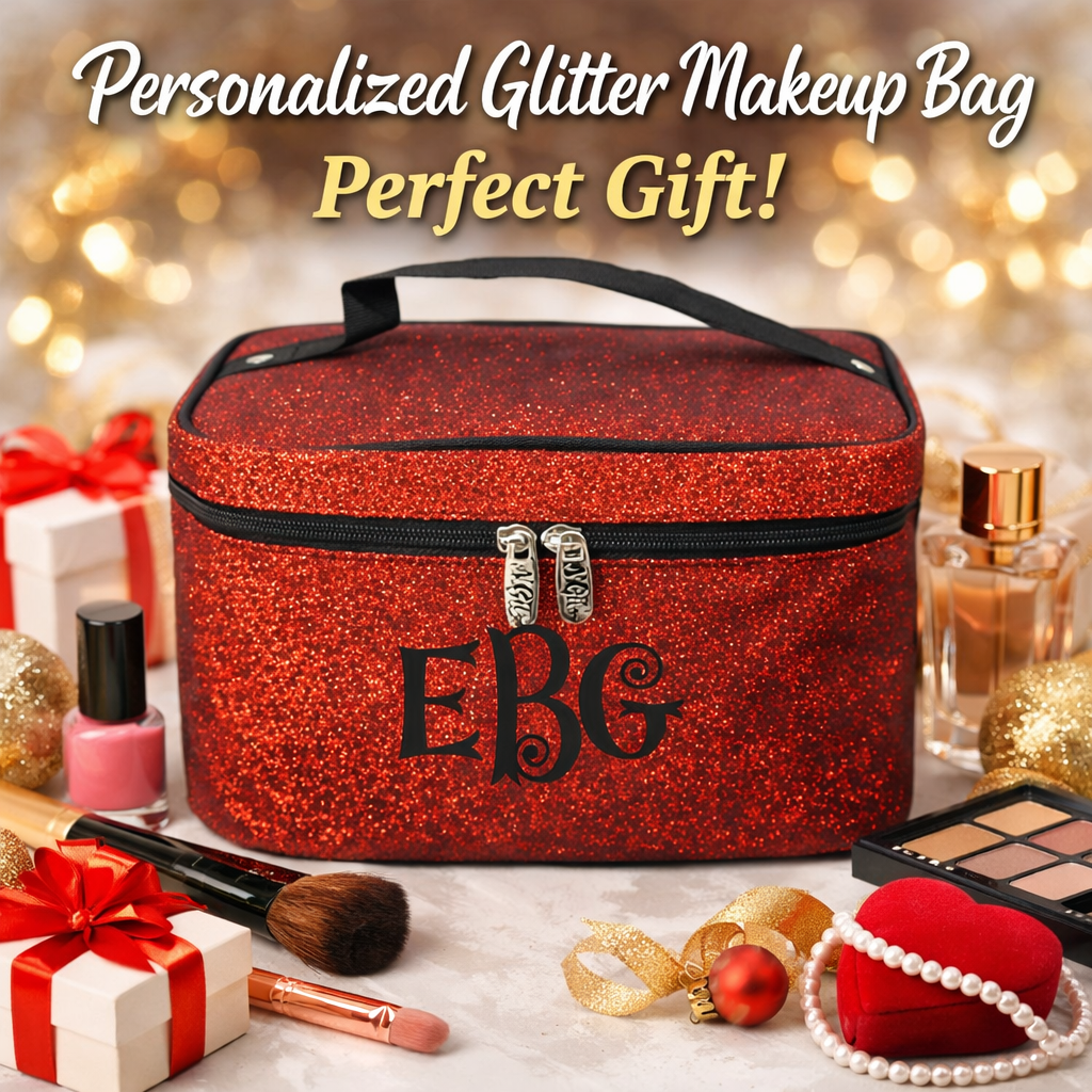 Glitter Cosmetic Bags & Makeup Cases | Travel Beauty Bags for Cheer, Dance & Gymnastics