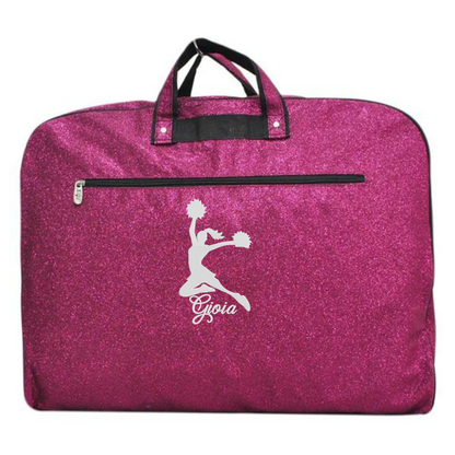 Personalized Glitter Cheer Garment Bag – Custom Embroidered Travel