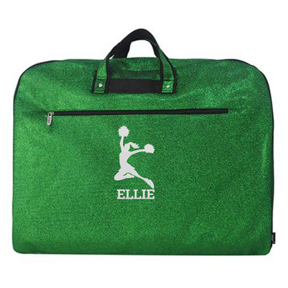 Personalized Glitter Cheer Garment Bag – Custom Embroidered Travel