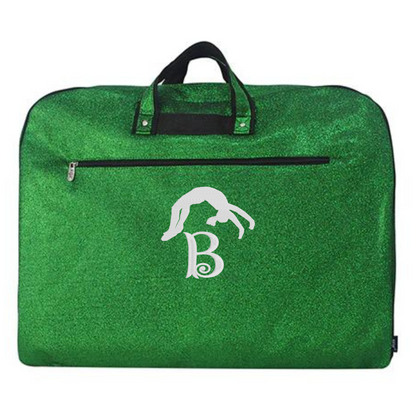Personalized Glitter Gymnast & Dance Garment Bag – Custom Embroidered Sport Travel