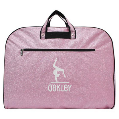 Personalized Glitter Garment Bag – Handstand Embroidery & Name