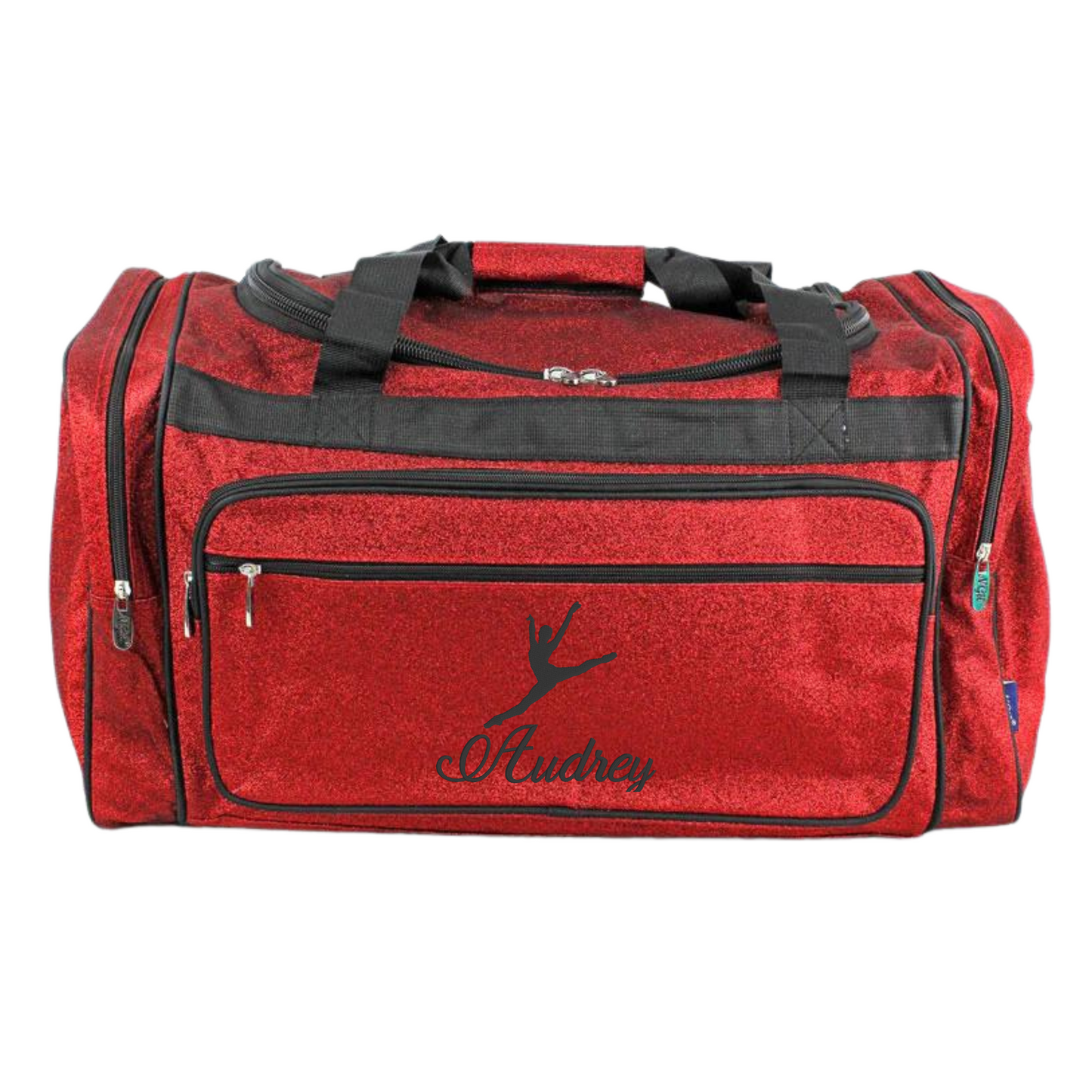 Personalized Glitter Duffle – Dynamic Dancer & Cheer Travel Bag