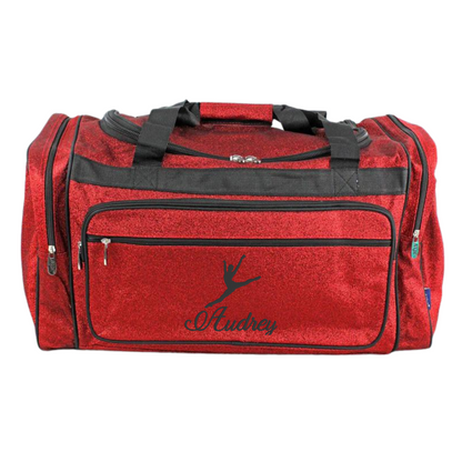 Personalized Glitter Duffle – Dynamic Dancer & Cheer Travel Bag