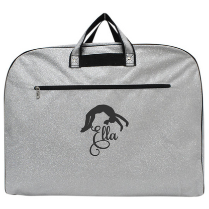 Personalized Glitter Gymnast & Dance Garment Bag – Custom Embroidered Sport Travel
